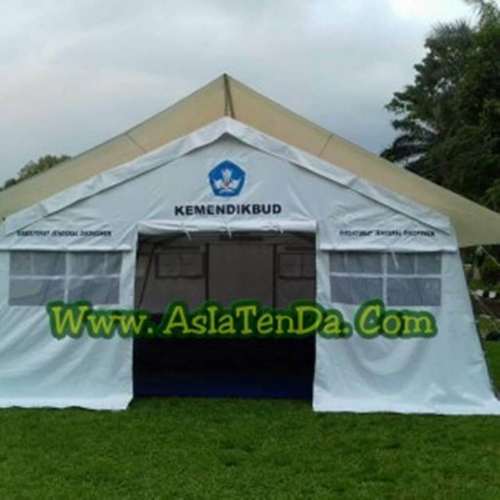 tenda darurat sekolah tampak depan