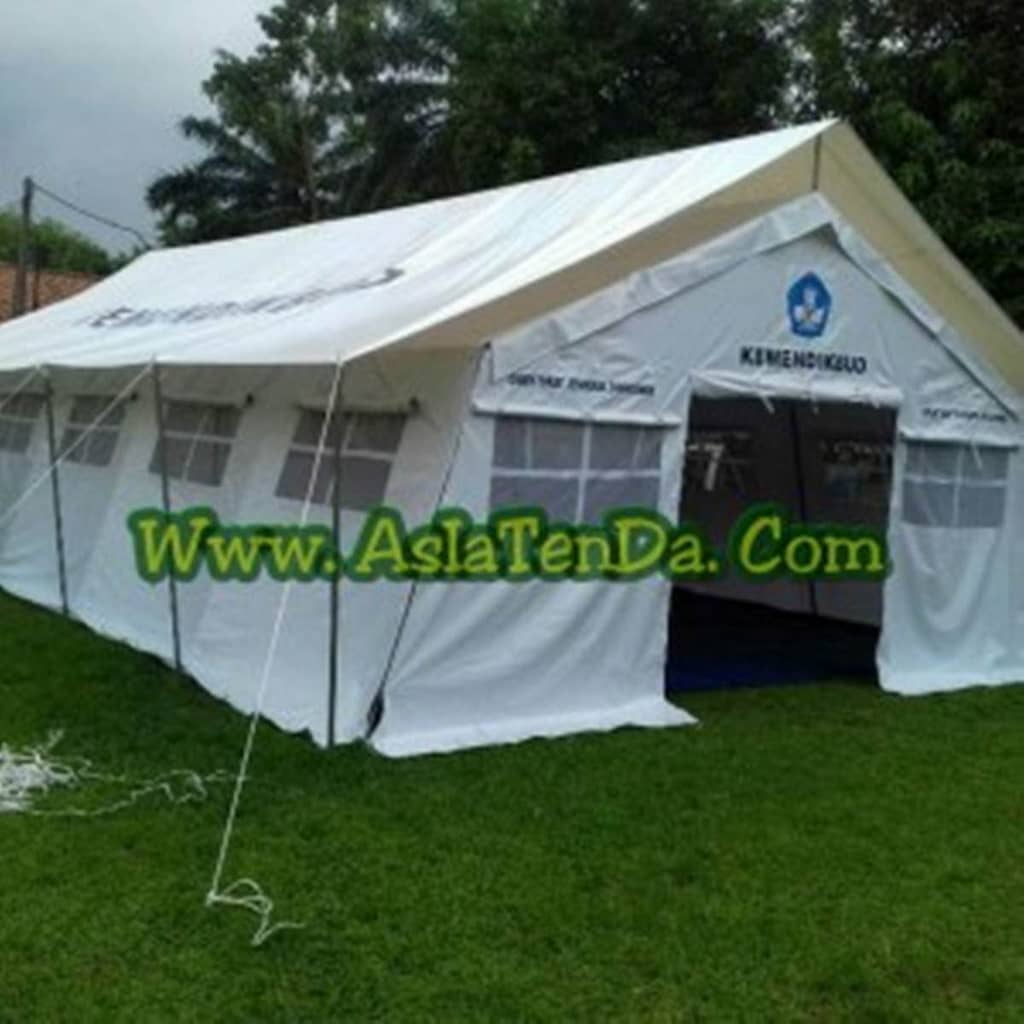 tenda darurat sekolah tampak samping