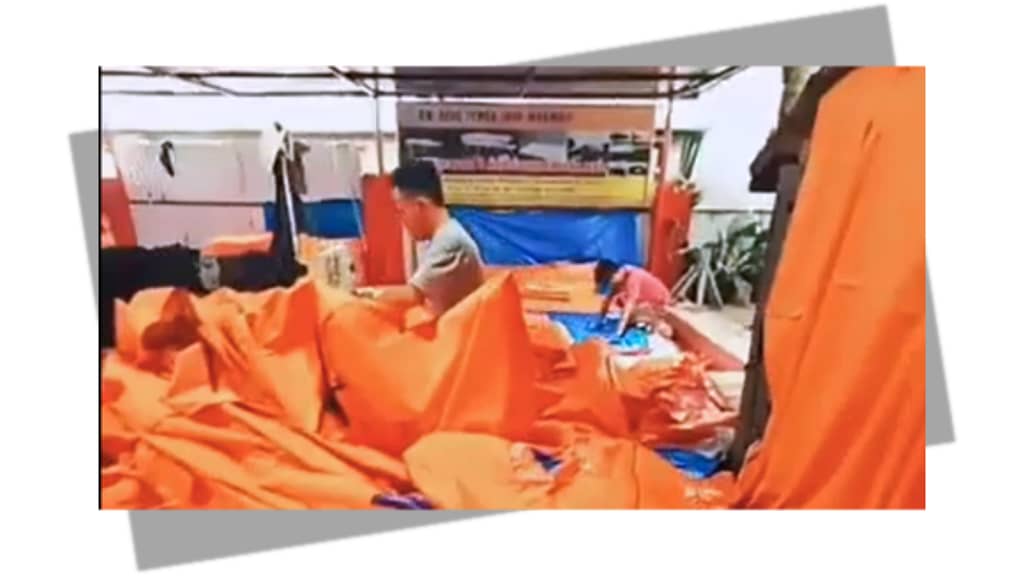 pembuatan tenda darurat bencana