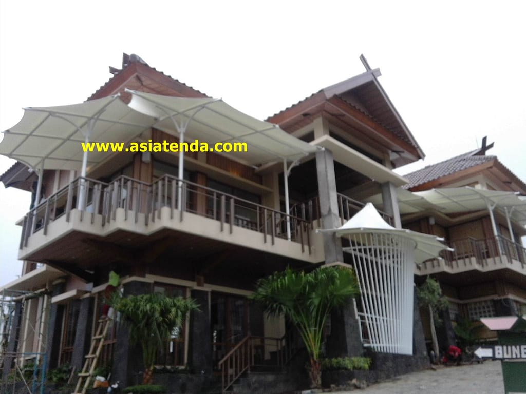 portofolio tenda membrane depan rumah