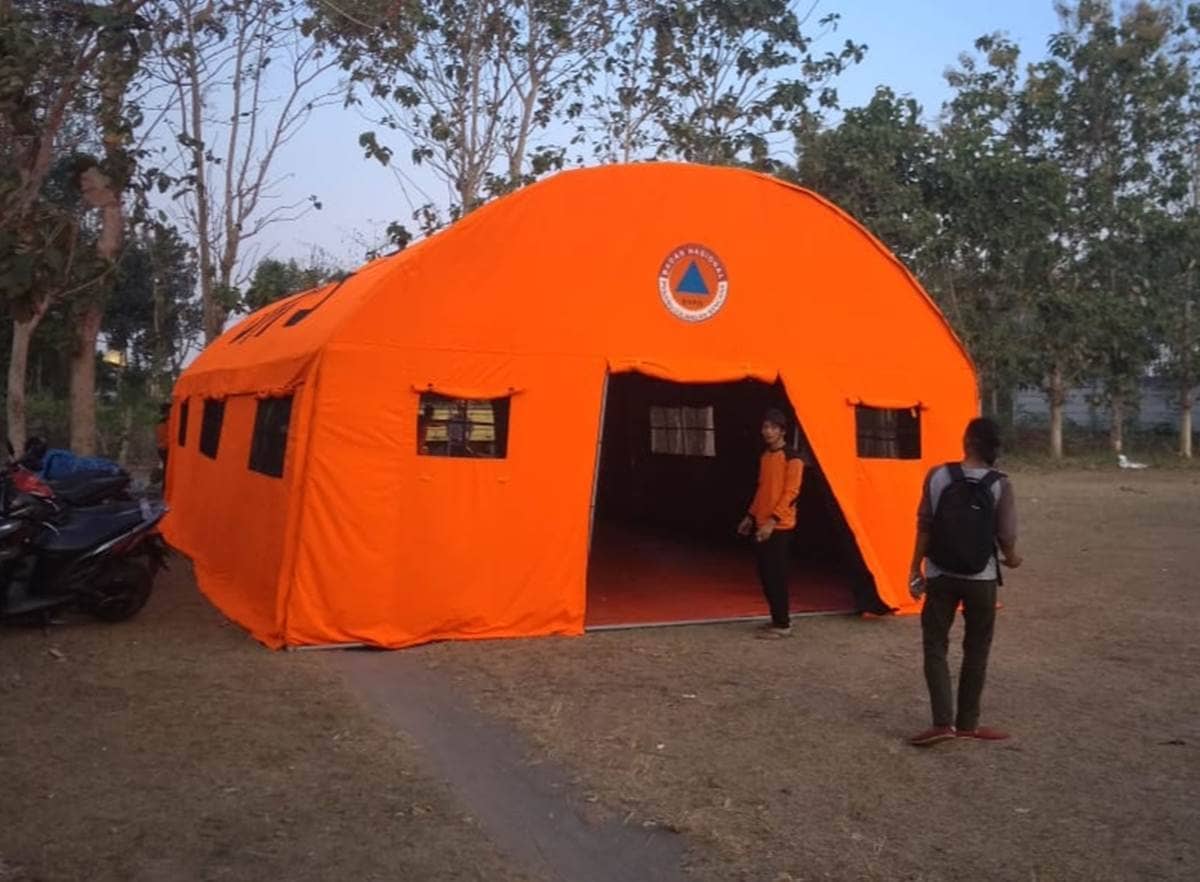 tenda darurat lorong bnpb