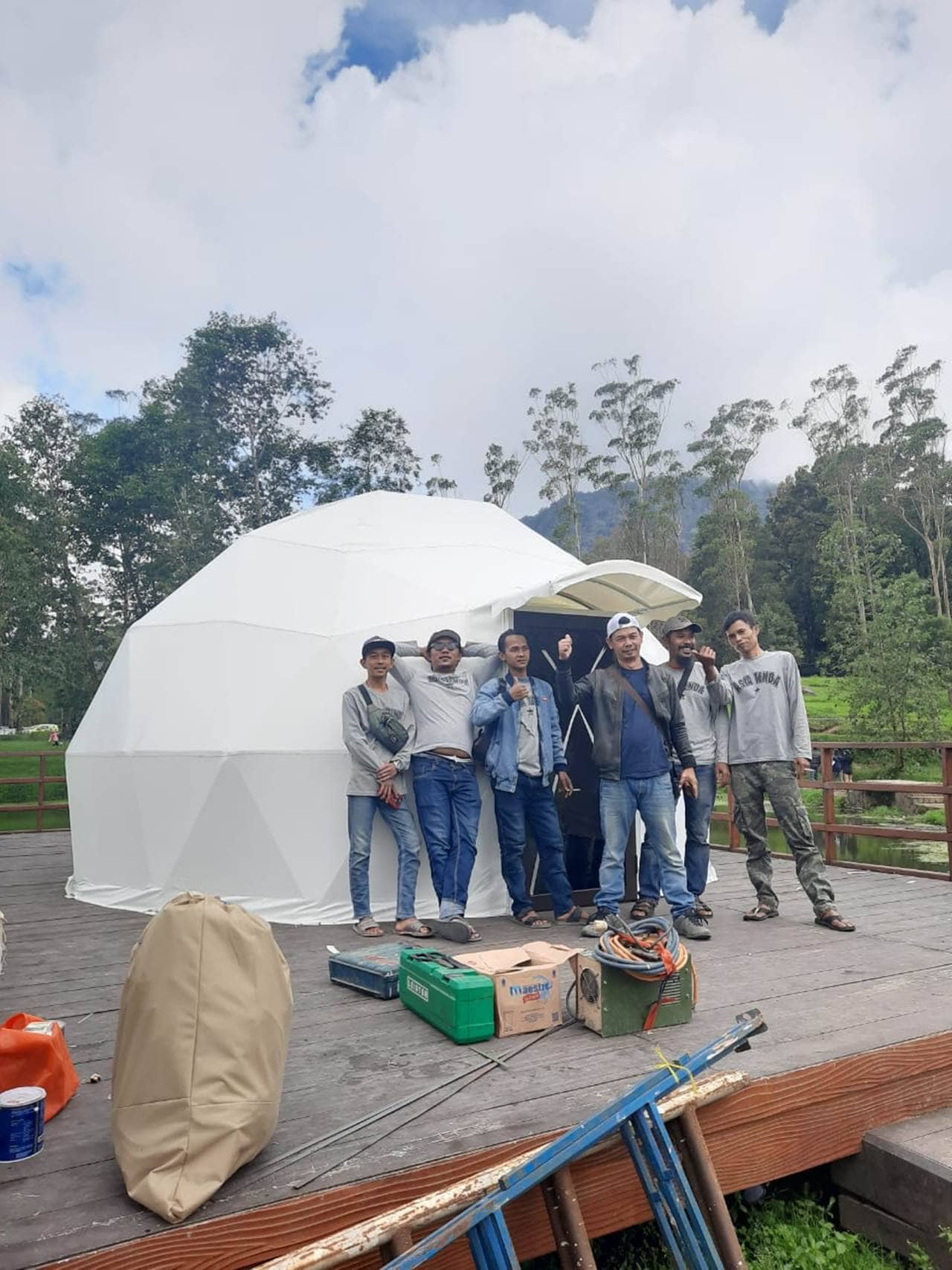 tenda geodesic kubah